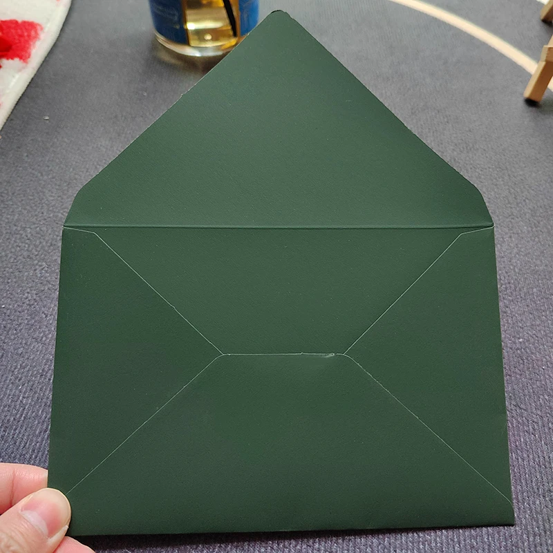 30pcs/lot Envelope Blackish Green Small Business Supplies Postcard Giftbox 250g Paper Message Packaging Invitations Wedding