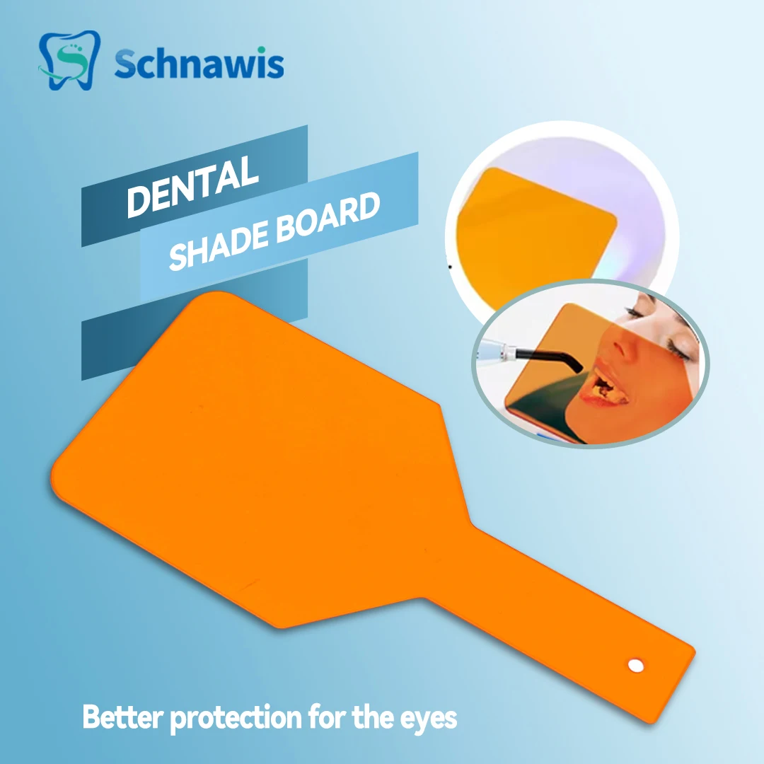 1Pc Dental Shade Board Eye Protector Hand Held Shield Plate Dentistry Lab Light Curing Lamp Filter Dentist Clinic Tool Shield