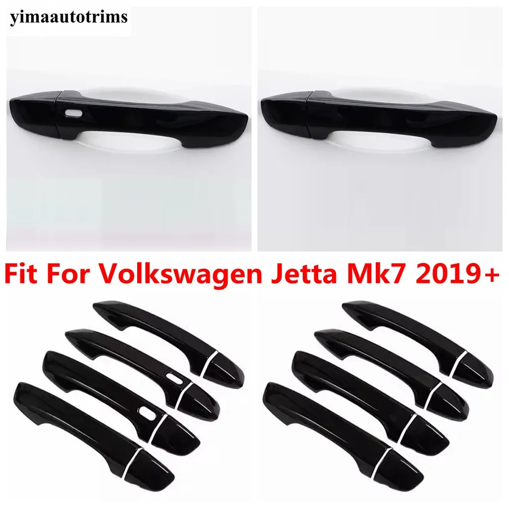 

Car Side Door Handle Decoration Protection Cover Trim For Volkswagen Jetta Mk7 2019 - 2022 Black / Chrome Accessories Interior