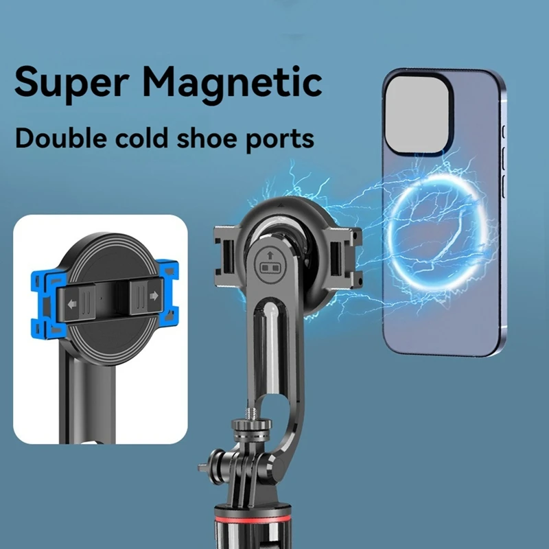 Mobile Phone Selfie Stick  Magnetic Real-Time Support Bluetooth Photography Tripod Mini Fill Light Telescopic Pole Stand