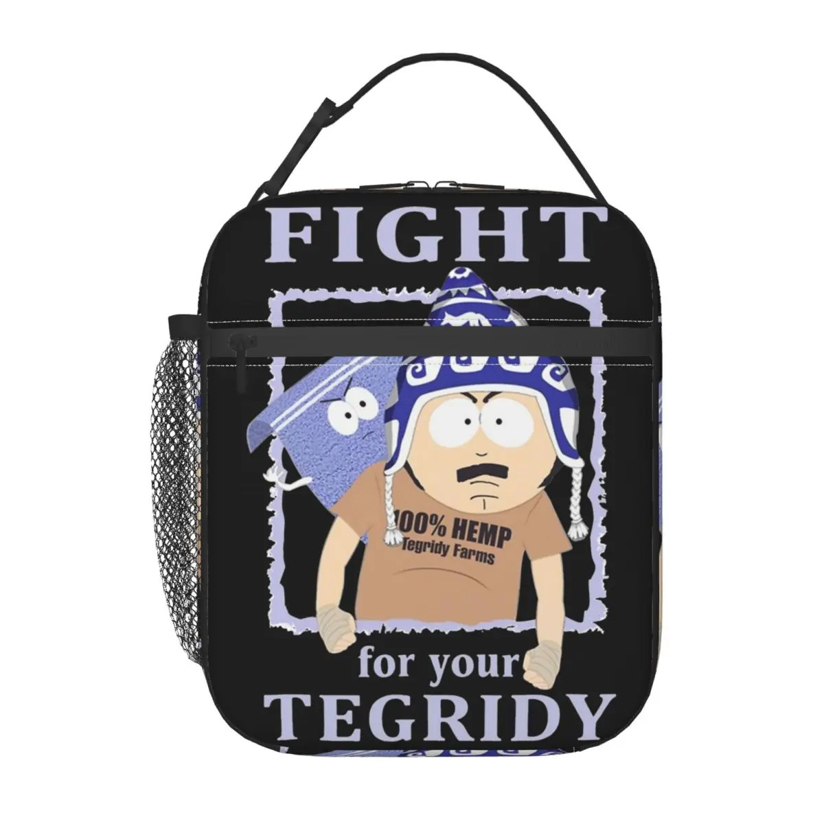 Fight For Your Tegridy Souths Parked Funny Insulated Lunch Bags Food Container Bags Portable Cooler Thermal Lunch Box For Travel