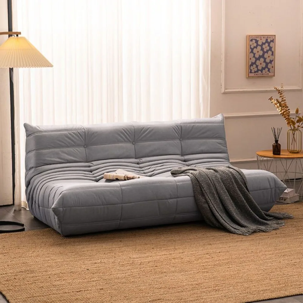 Two seat sofa Nordic luxury caterpillar sofa small apartment online celebrity living room fabric lazy three-person