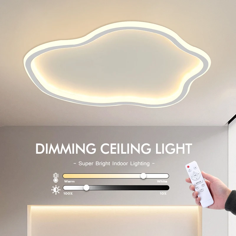 

Cloud LED Ceiling Light Modern Minimalist White for Bedroom Children's Room Nursery Decor Lamp Dimmable Indoor Lighting Fixture