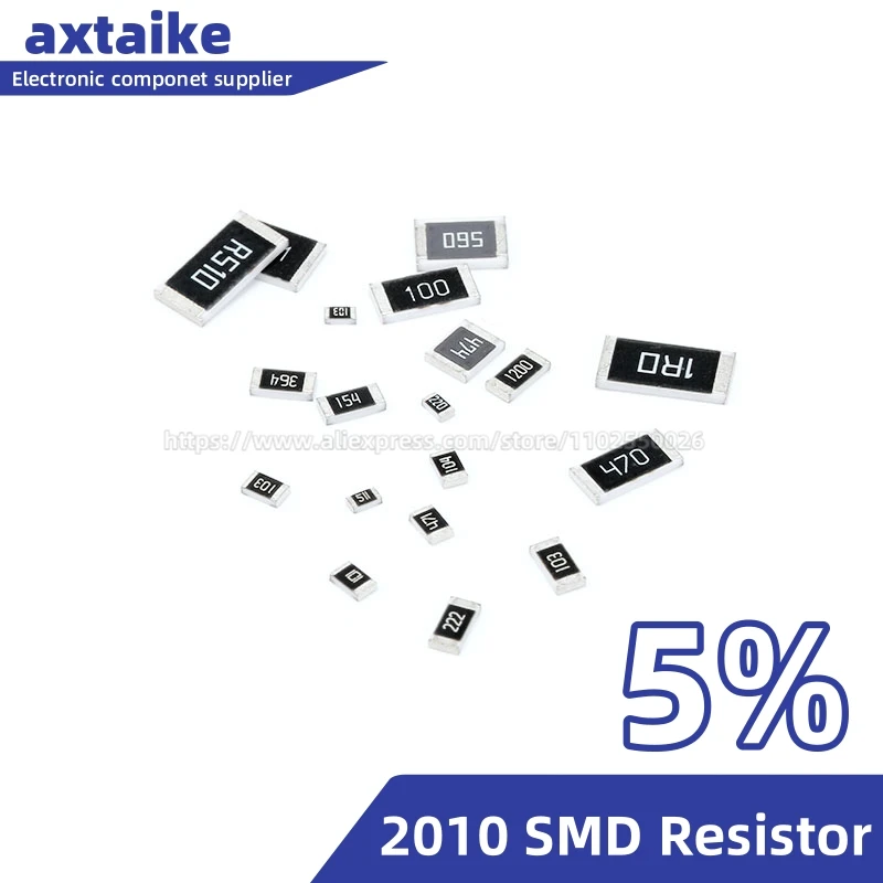 

50PCS 5% 2010 SMD Resistor 0R ~ 10M 3/4W 1 10 100 150 220 330 470 510 680 75 910 Ohm Ω 1K 2.2K 10K 100K 1R 10R 100R 220R 330R