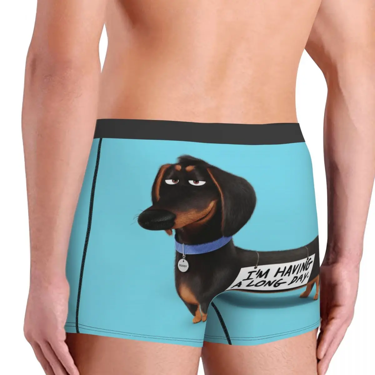 Custom Dachshund Dog Boxers Shorts Men Sausage Wiener Badger Briefs Underwear Fashion Underpants