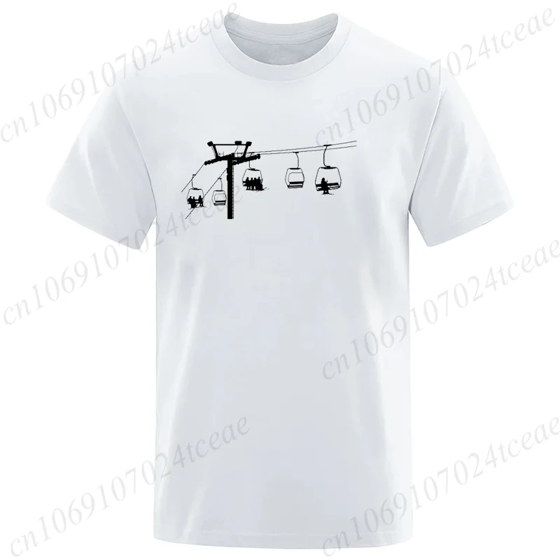 New Ski Lift T-Shirt Mens Ladies Unisex Skiing Gift Extreme Sports Tees Skier Casual Pride T Shirt Men Unisex Fashion Tshirt Top