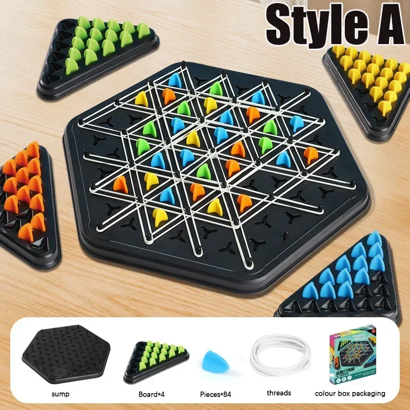 Kids Chain Triangle Chess Tables Game Splendor Duel Board Strategy Game for Kids and Adults Fun Family Game Logic Track Chess