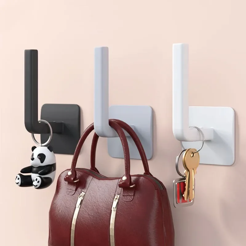 2-4-Pack Self-Adhesive Storage Hooks Home Space Saving No Punching Required for Hanging Keys Hats Towels Miscellaneous Organizer