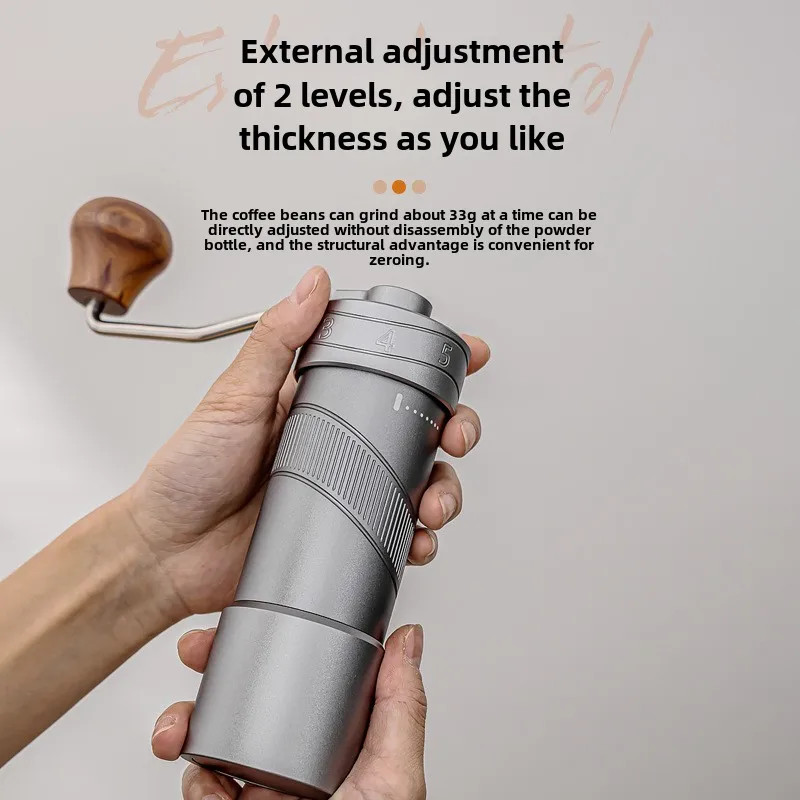 مطحنة يدوية قابلة للتعديل الخارجي باستخدام الحاسب الآلي مطحنة القهوة اليدوية