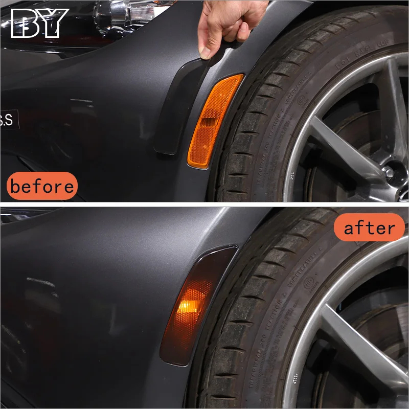 8PCS ABS Car Light Protection Cover For Mazda MX-5 2016-2023 Rear Fog Light Turn Signals Lamp Hoods Auto Accessorie