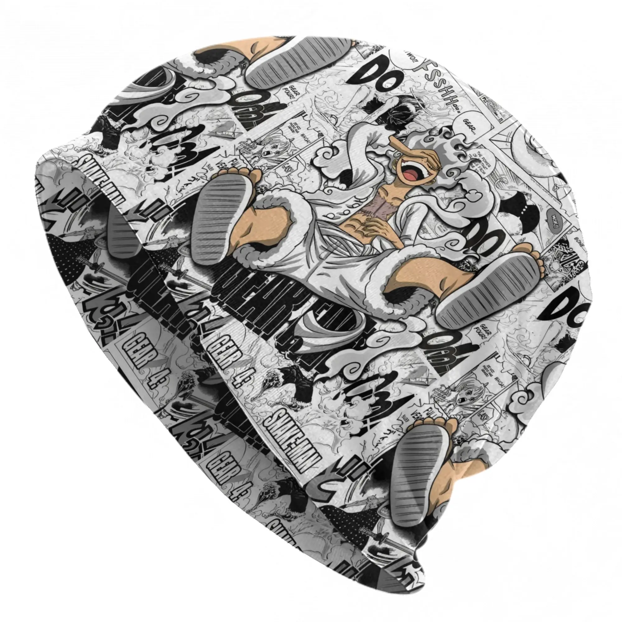 

Шапки-бини One Piece в стиле хип-хоп для улицы, с изображением Луффи, японского аниме, унисекс, теплые, эластичные, термошапки