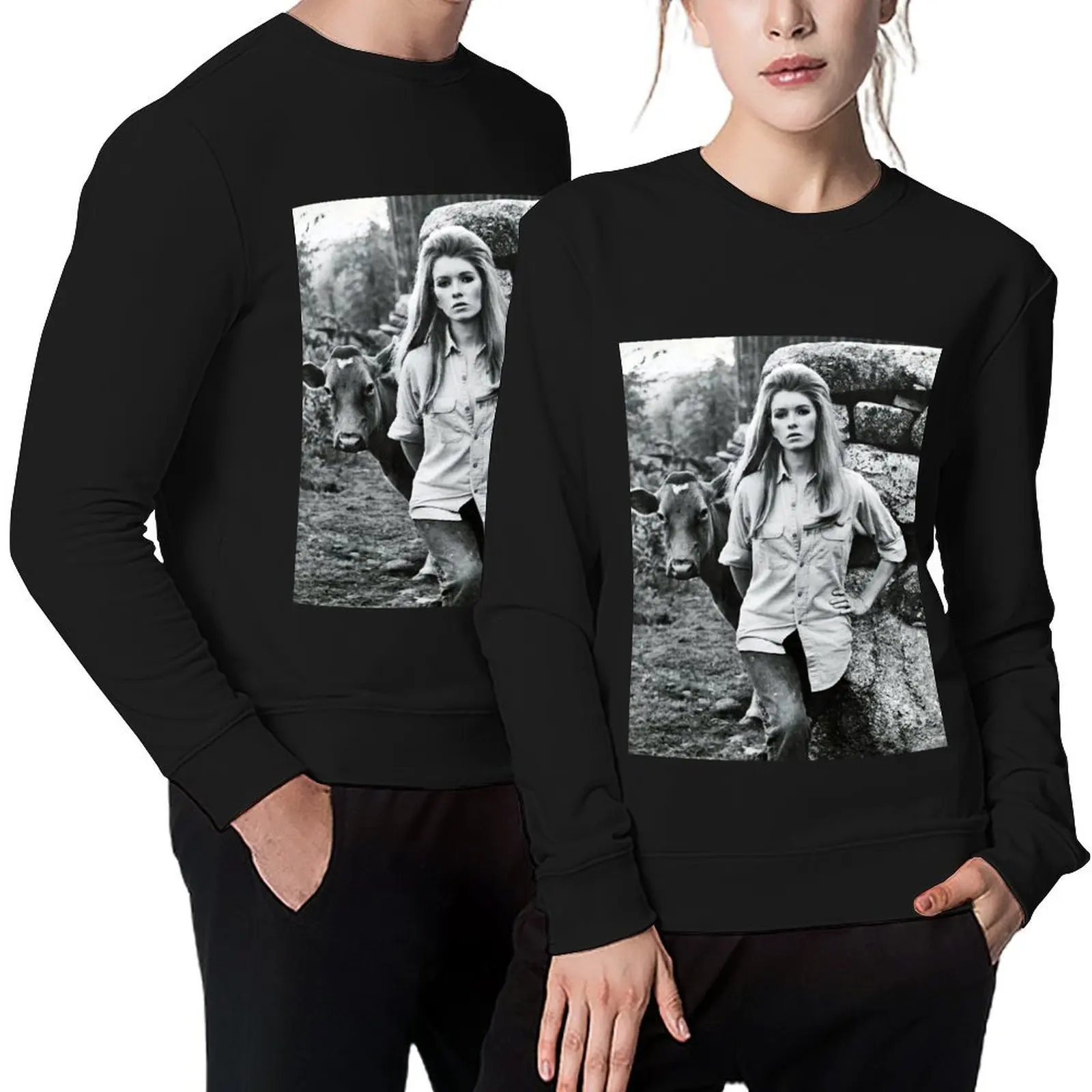 

A cow and young martha stewart Pullover mens designer clothes mens clothes anime clothing men clothes hoody