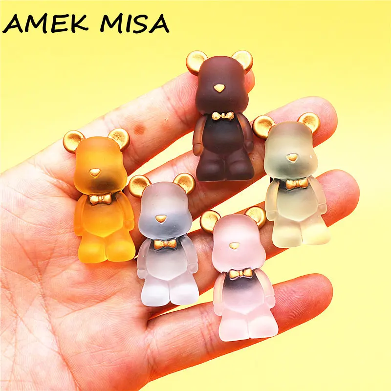 Hard Resin Cute Animals Shoe Charms Decorations Kawaii Bow Tie Bear Shoes Buckle Accessories for Kids Party Gift U510