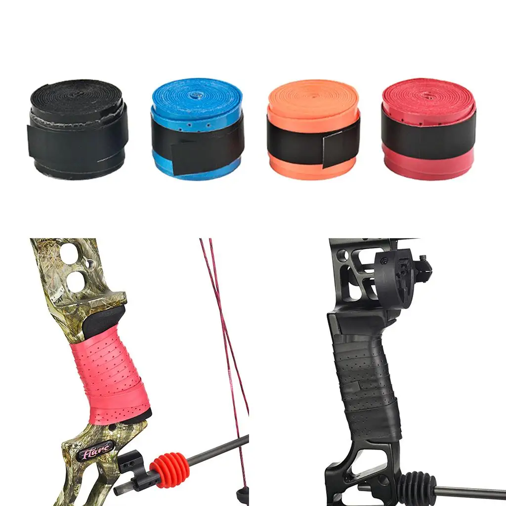 عدم الانزلاق الرماية امتصاص العرق الفرقة البلاستيكية مقبض شريط لحام بسط القوس الناهض التفاف لمعدات الصيد #4