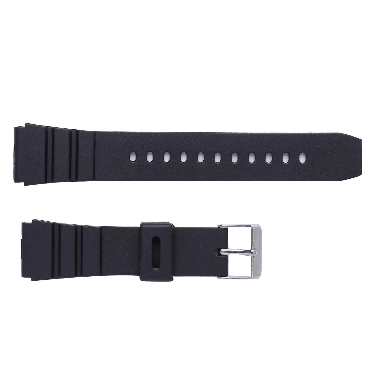 

Waterproof Silicone Watch Band Durable 18mm Watch Strap Watch Wristband for Replacement (Black) silicone watch bands