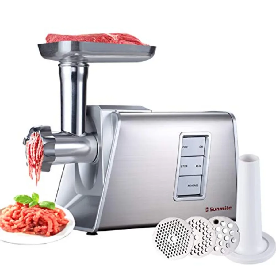 

SM-G73 Heavy Duty Electric Meat Grinder and Sausage Stuffer Maker 1000W Max with Stainless Steel Cutting Blade and 3 Cutting Pl