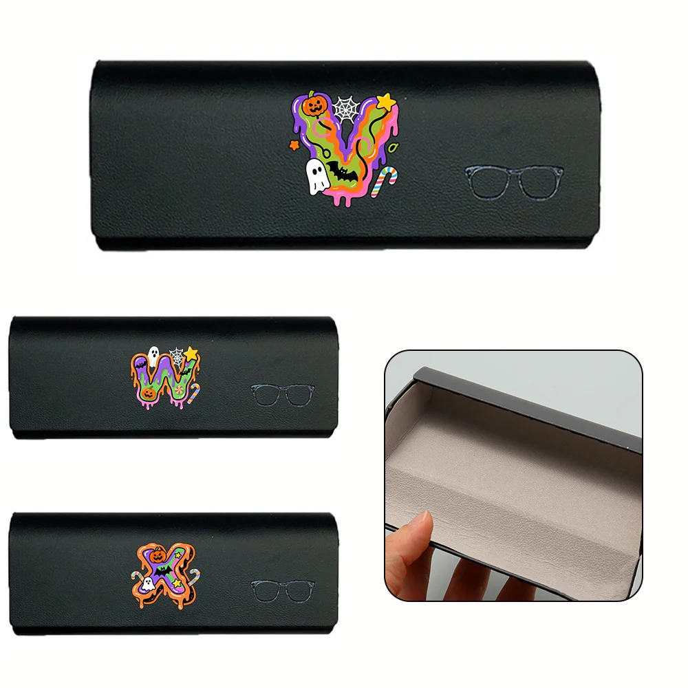 

High Quality Hard Glasses Case PU New Fashionable Portable Storage Box Myopia Glasses Storage Box Candy Letter Pattern