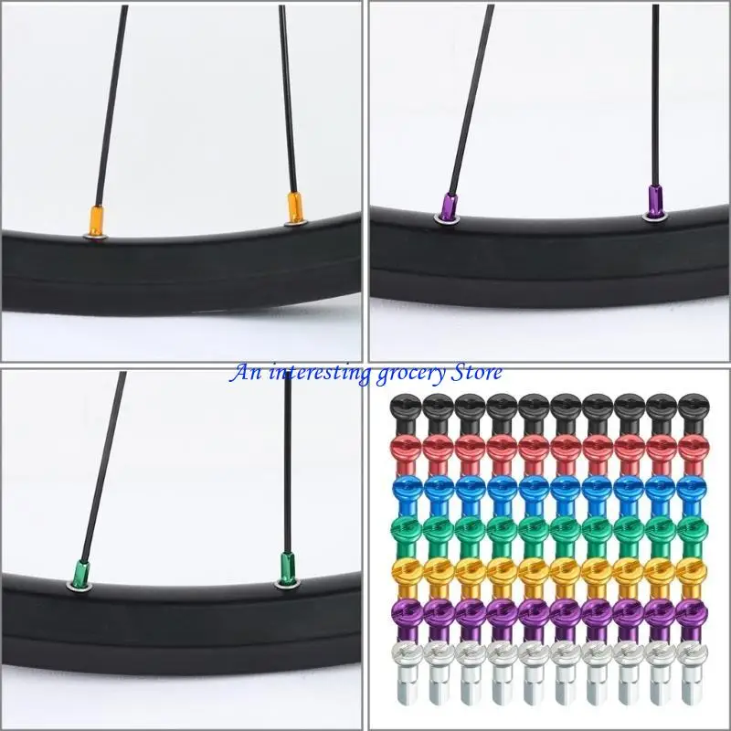 652D 10Pcs Mountain Bike Spoke Caps High Strength Spoke Nipple Bicycles Spoke Caps