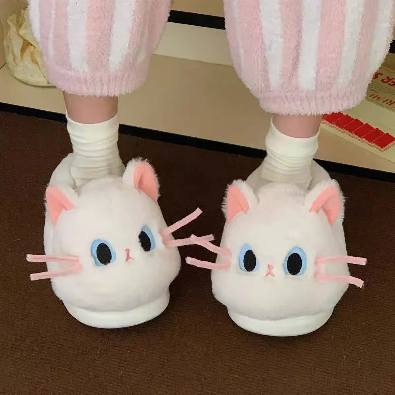 Sweet Women's Winter Shoes Exquisite Plush Warm Slippers for Woman Comfort Anti Slip House Slippers Designer Shoes Zapatos Mujer