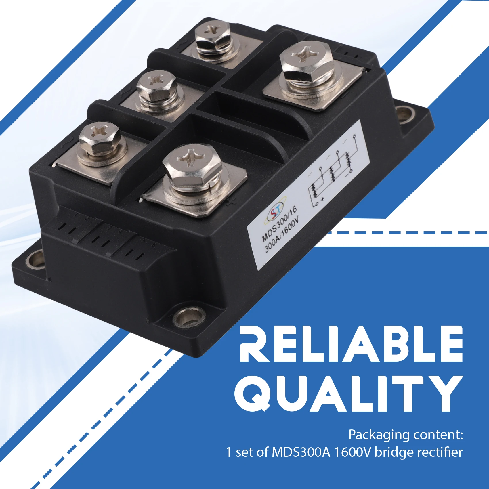 ABBO-MDS300A 1600V Three-Phase Bridge Rectifier Module Three-Phase Bridge Rectifier Module For DC Motors And Welding Machines
