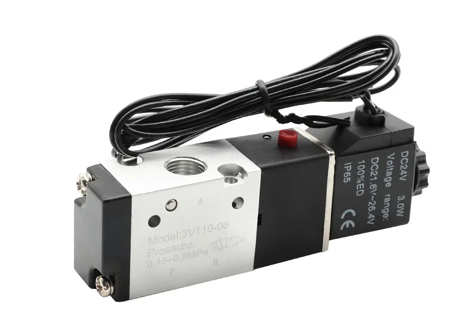 Magnetventil Pneumatic 3/2 Way Solenoid Valve Airtac Type 2 Position 3 Port Pilot-Operated Single Electric Control 3V110-06 Pneumatik — Detail 2