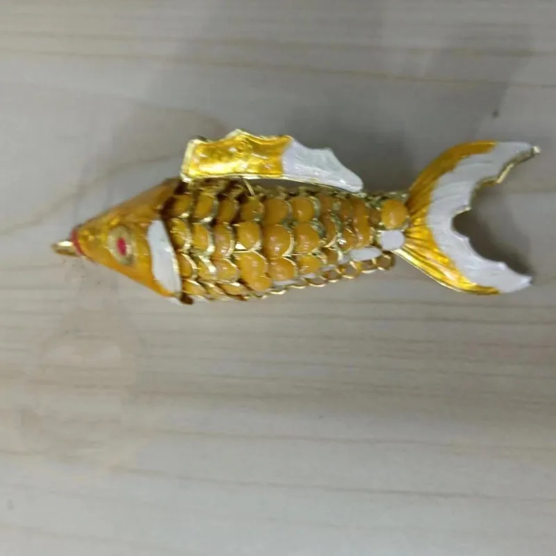 Enamel Lucky Large 3.54 inch Koi Fish Charms, DIY Jewelry Accessories, Vivid Swing Cloisonne Hanging Decor, Goldfish Pendants view 2