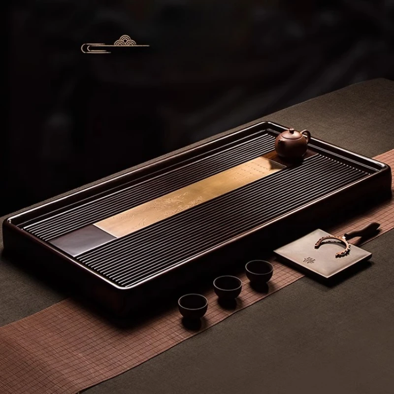 

Luxury Kung Fu Tea Trays Decoration Modern Vintage Office Tea Trays Kitchen Wood Bandeja De Té MHCP