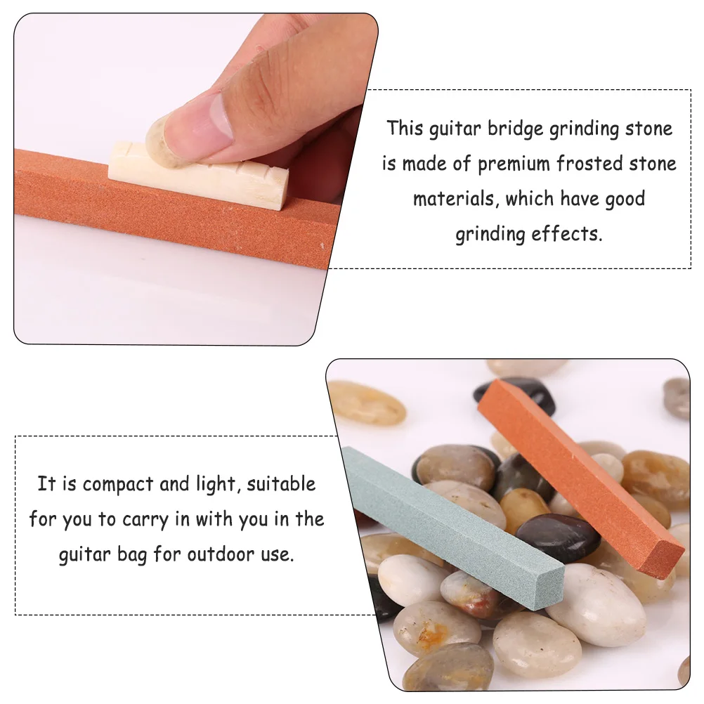 

4pcs Guitar Bridge Polishing Tool Frosted Stone Grinder String Maintenance Kit Guitar Repair Sanding Files Accessories Bass