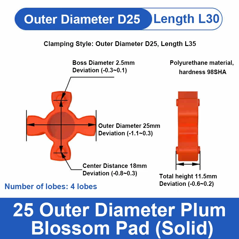 LF Two Jaw D20L30 Coupler Aluminium Plum Flexible Shaft Coupling Stepper Motor Connector CNC 4/5/6/6.35/8/10mm