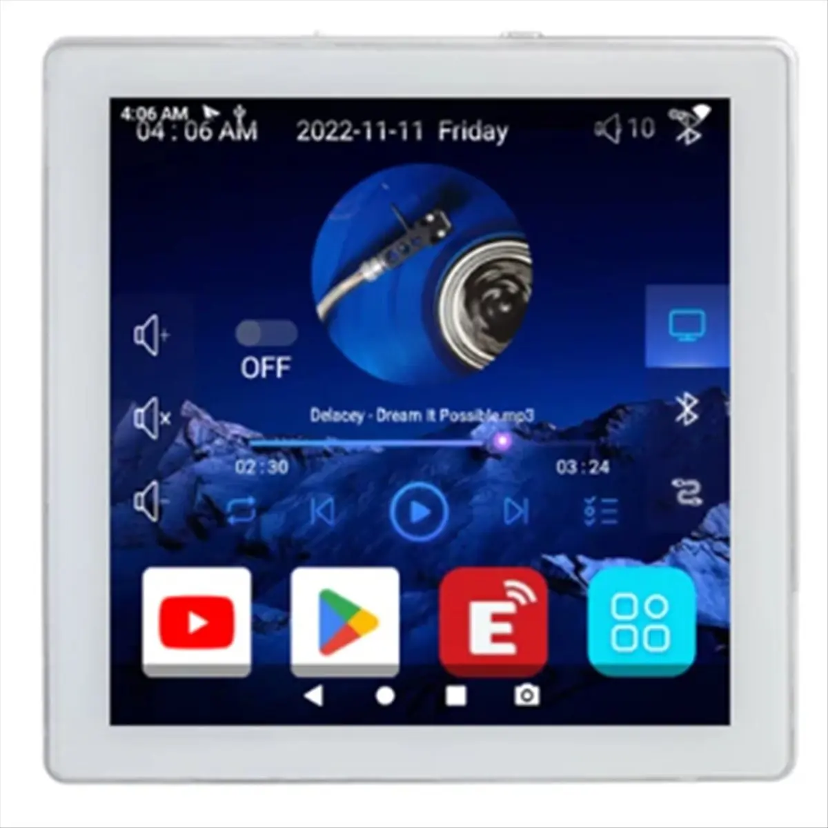 ABGN Mini 8 Ohm Android 10.0 System Smart WIFI Bluetooth 4X25W Stereo Home Theater Background Music Wall Amp White