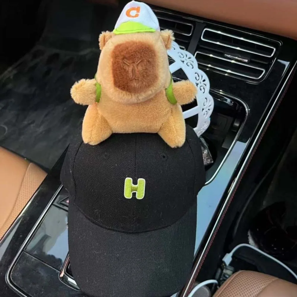 

Breathable Capybara Baseball Cap Embroidered Letters Cotton Children Peaked Cap Korean Style Cartoon Kids Sunscreen Hat