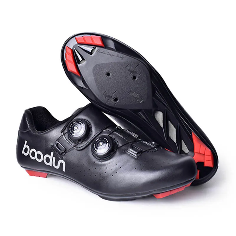 Road Bike Shoes Self-Locking Bicycle Sneakers Unisex Cycling Shoes ATOP Shoelace Cowhide Upper Athletic Sports Bike Boots