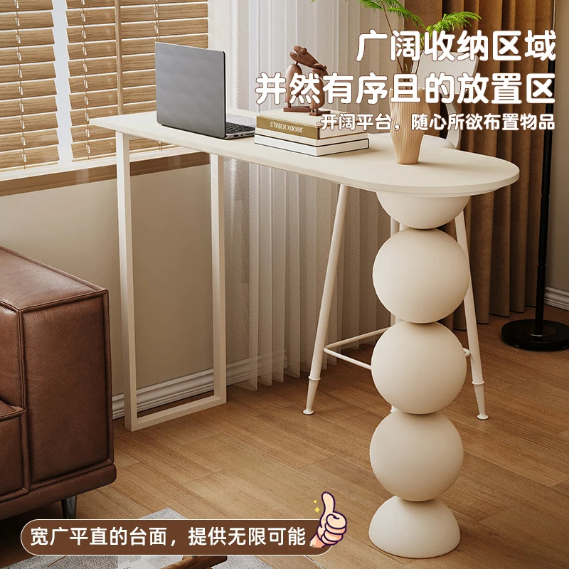Slate bar table Household wall partition Cream wind balcony Leisure small bar Simple high table Kitchen bar