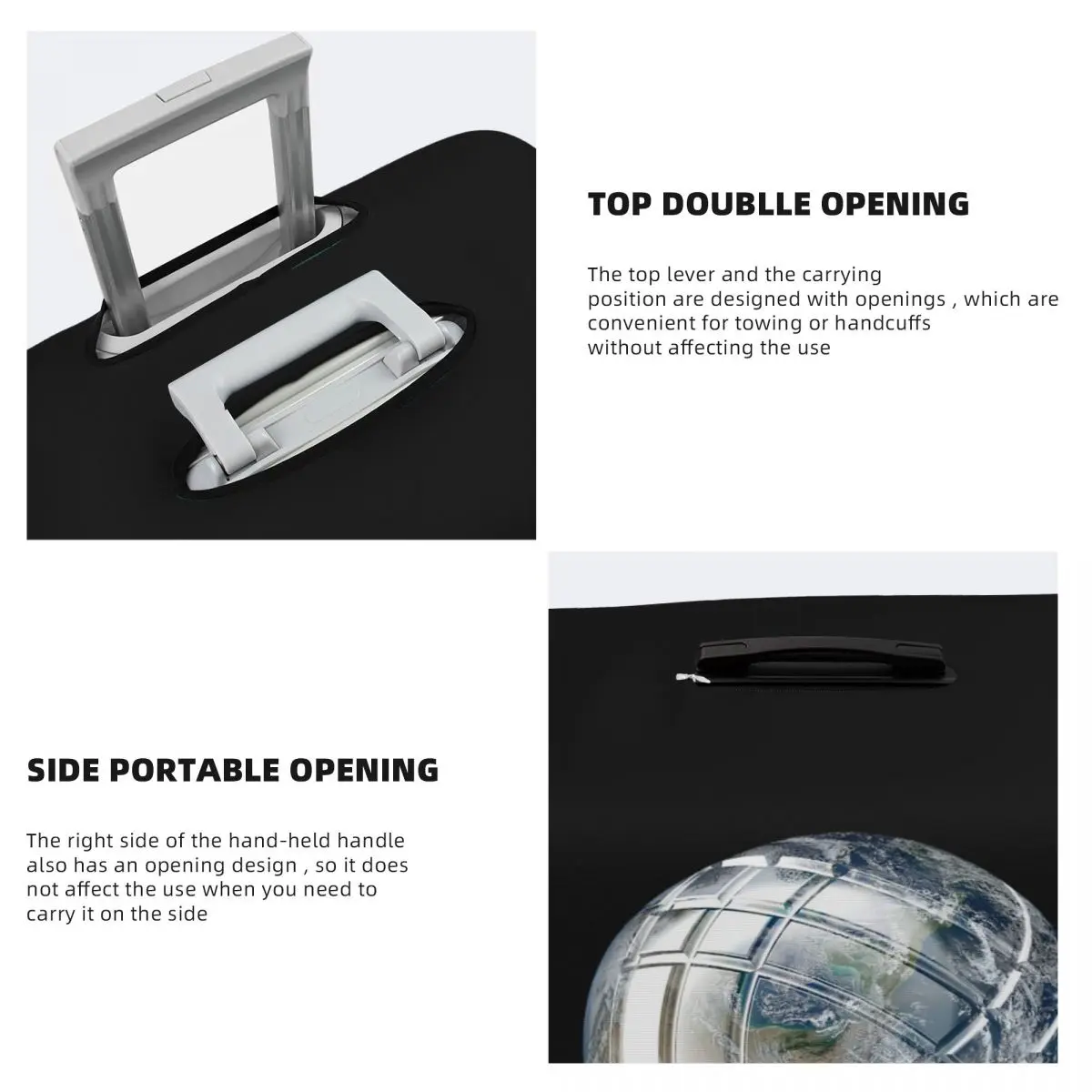 Capa de proteção para mala petanca, capa elástica protetora de bagagem para viagem de 18 a 32 polegadas