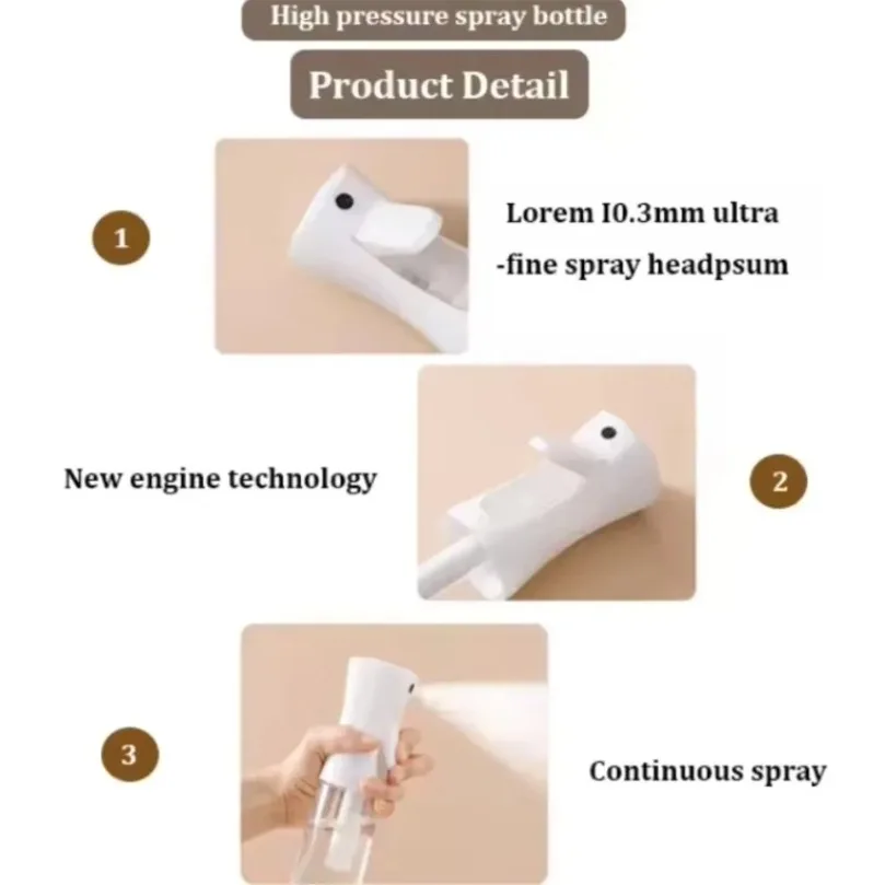 Continuous Spray Bottle - Superfine Spray | Water Spray Bottle Kitchen Oil Kettle Cleaning Salon General Spray Bottle view 4