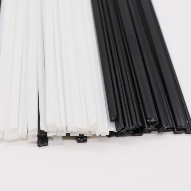 Czarny/biały długość 25cm ABS/PP/PE/PPR plastikowe pręty spawalnicze na zderzak samochodu naprawa narzędzia spawarka na gorące powietrze karabin maszynowy