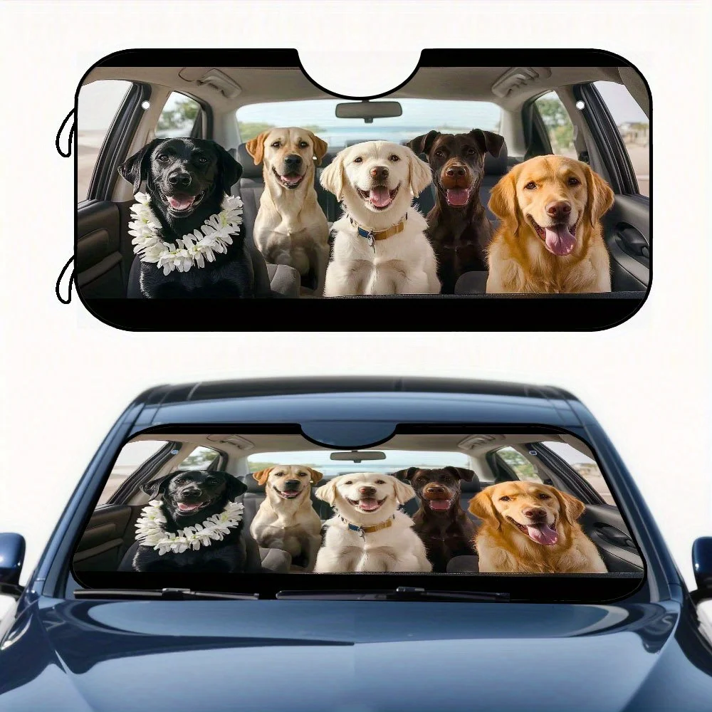 

1 шт., лабрадор для собак, солнцезащитный козырек на лобовое стекло автомобиля с рисунком автомобиля, стильный и функциональный аксессуар для интерьера, сохраняет автомобиль Inte