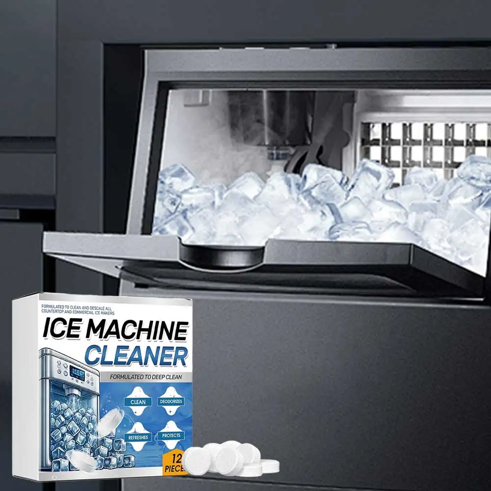 صانع منظف آلة الثلج Descaler أقراص تنظيف سهلة الاستخدام صانع الثلج أقراص تنظيف للاستخدام المنزلي العناية بالأجهزة المنزلية