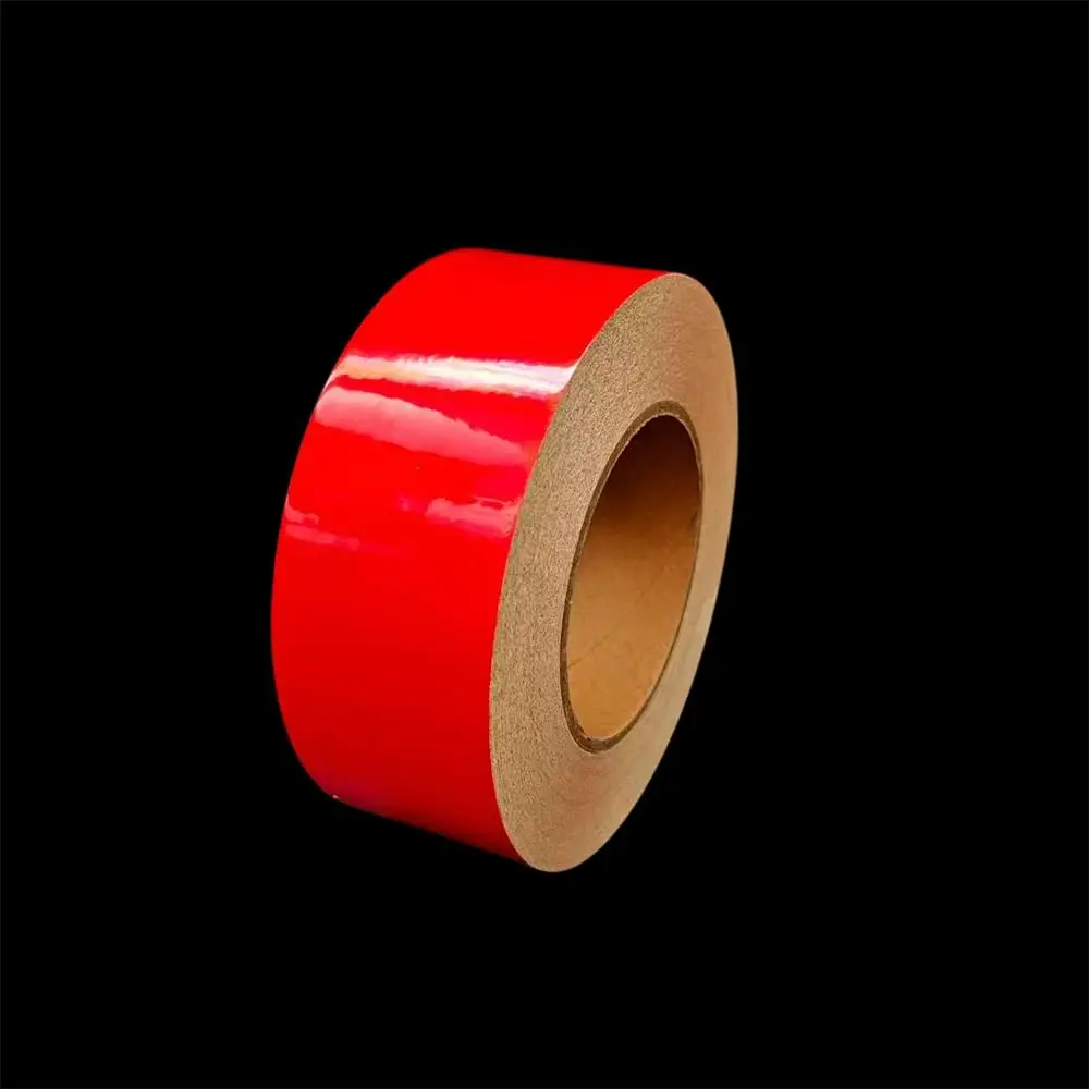5cm/10cm/15cm/20cm*5m Red Reflective Tapes Glass Bead Plain Reflectors Waterproof Adhesive Stickers For Cars Truck Warning Signs
