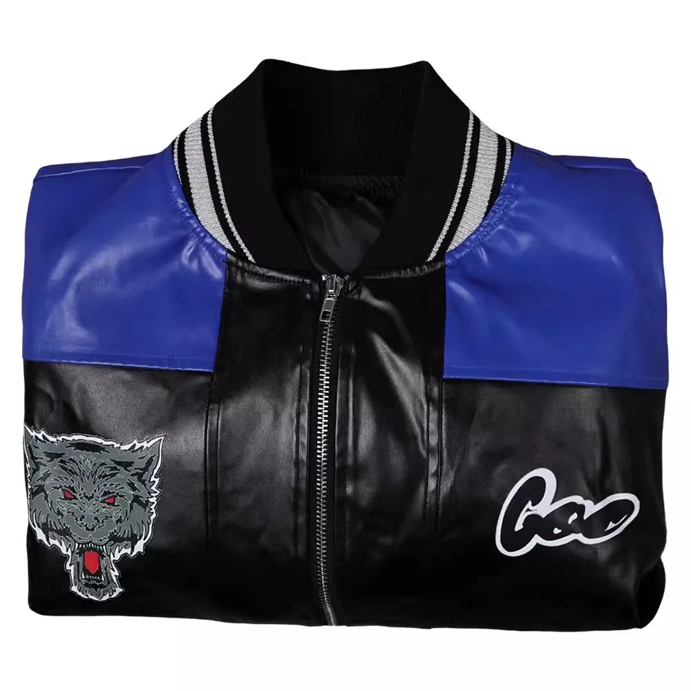 Die Krähe Eric Jacke Wolf Kopf Logo Cosplay Mäntel für Männer Halloween Kostüm