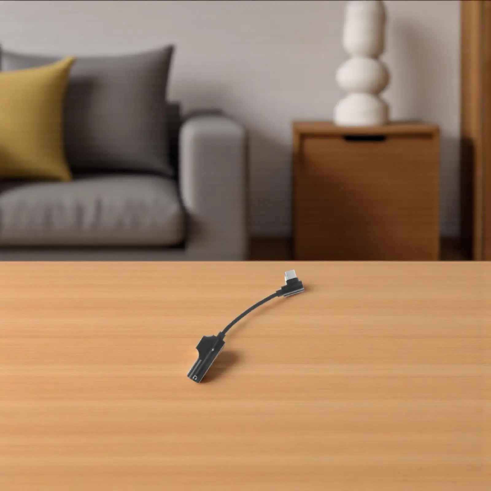 

Audio Adapter Type-C To 3.5Mm Dual Function Splitter Cable For Headphone Charging Portable Adapter Compatible With Type-C