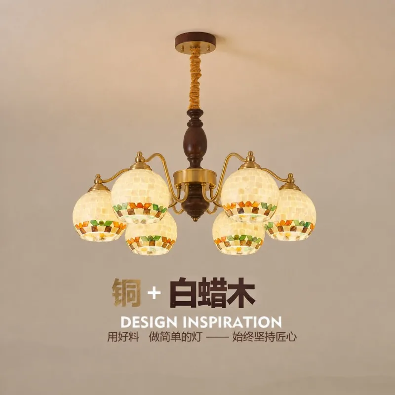 Japanese Style Wabi Sabi Copper Pendant Lights Living Room Bedroom Dining Hall Study Office Kitchen Homestay Decor Hanging Lamps