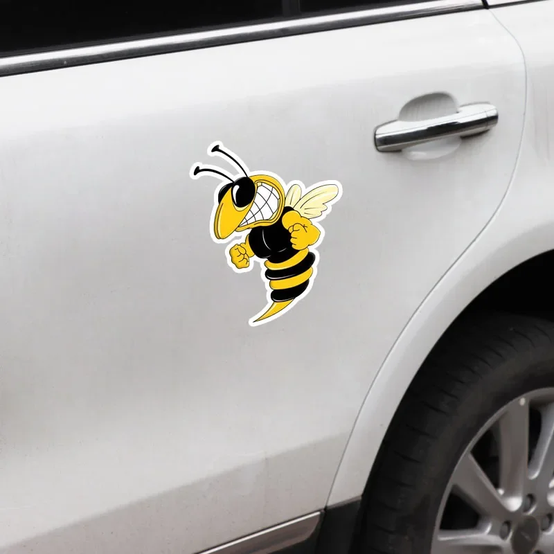 13cm A Ferocious Bee Stickers on Car Products Sunscreen and Waterproof Cover Scratches Accessories Sticker Stylish, Cute, PVC