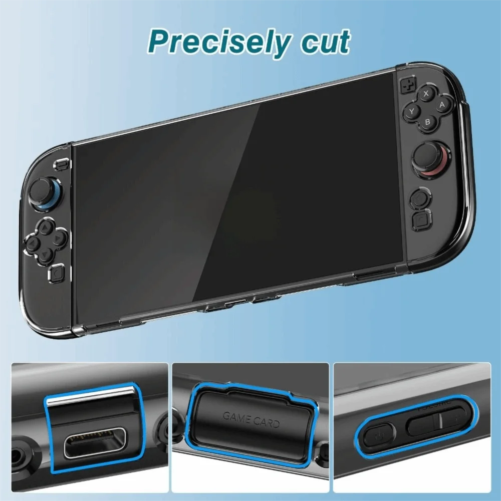 TPU Dockable Case Crystal Detachable Protective Cover Accessories Anti-Scratch Game Console Shell for Nintendo Switch 2 Joycon