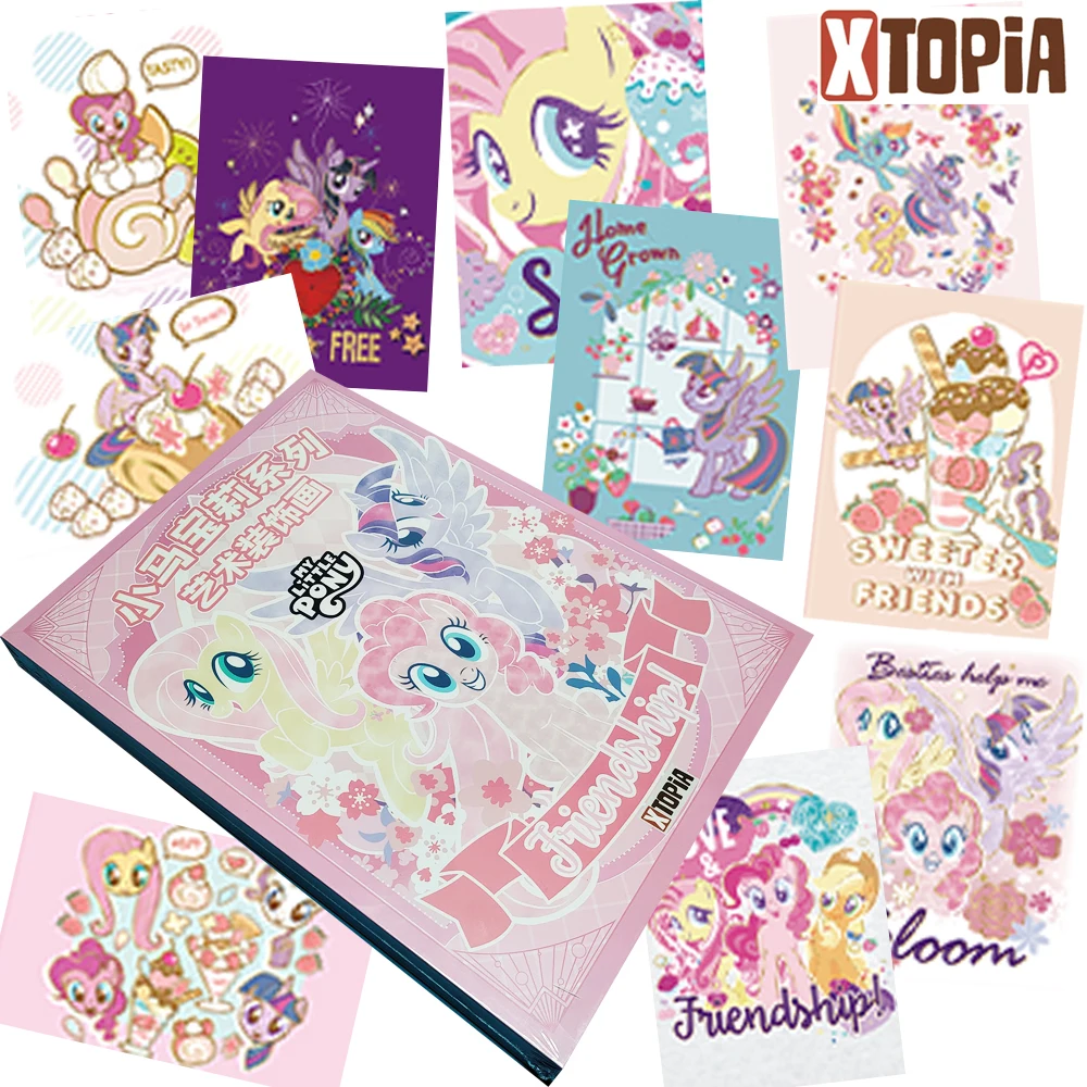 

Genuine Xtopia My Little Pony Collection A4 Painting Cards Cartoon Character Exquisite Art Dreamy Lovely Decoration Cards Gifts