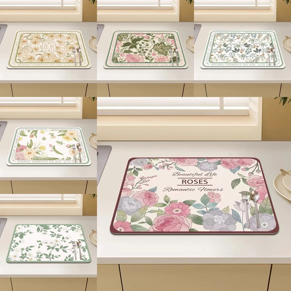 الطازجة المطبخ استنزاف حصيرة لينة دياتومي الأرض تجفيف حصيرة المنزلية كونترتوب صنبور سبلاش برهان حصيرة مكافحة زلة حصيرة الجدول حصيرة