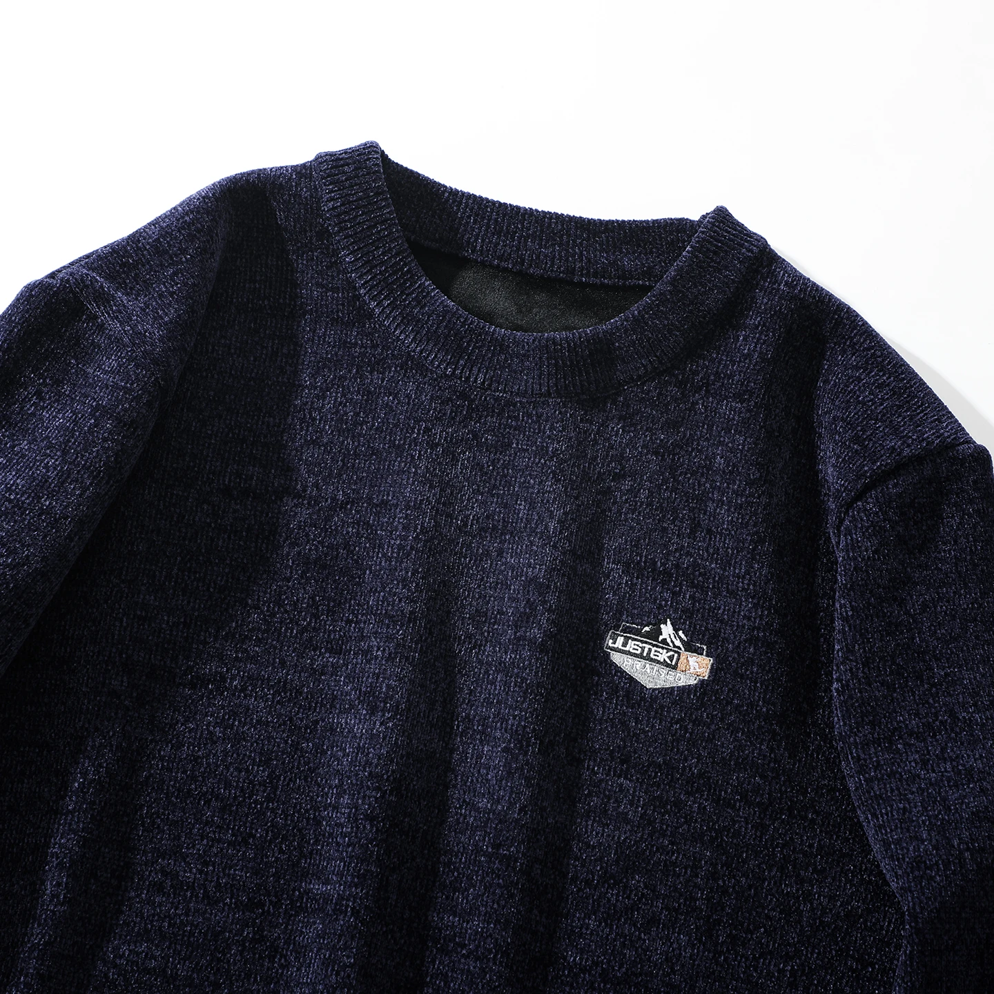 

Homesure Thiened Warm Fce Knitted Sweater Men's round Ne Long Sve Thermal Winter Pullover Casual Ne Design