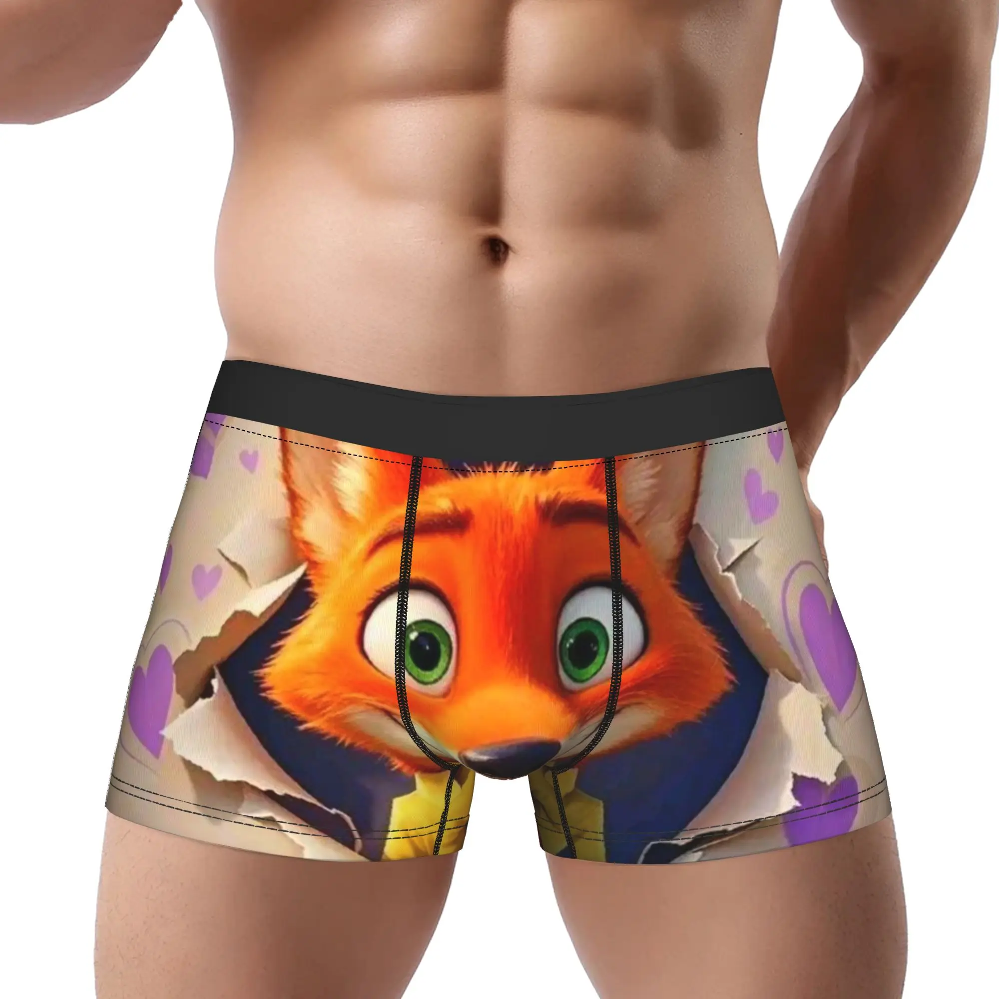 

Трусы Nick Zootopia, дышащие трусики, мужское нижнее белье, удобные шорты, трусы-боксеры