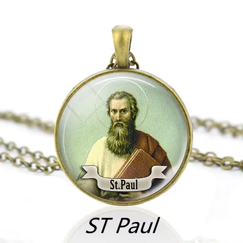 St Francis Patrick Michael Virgin Mary Necklace Christian Saint Pendant Necklace Religion Jewelry Gifts