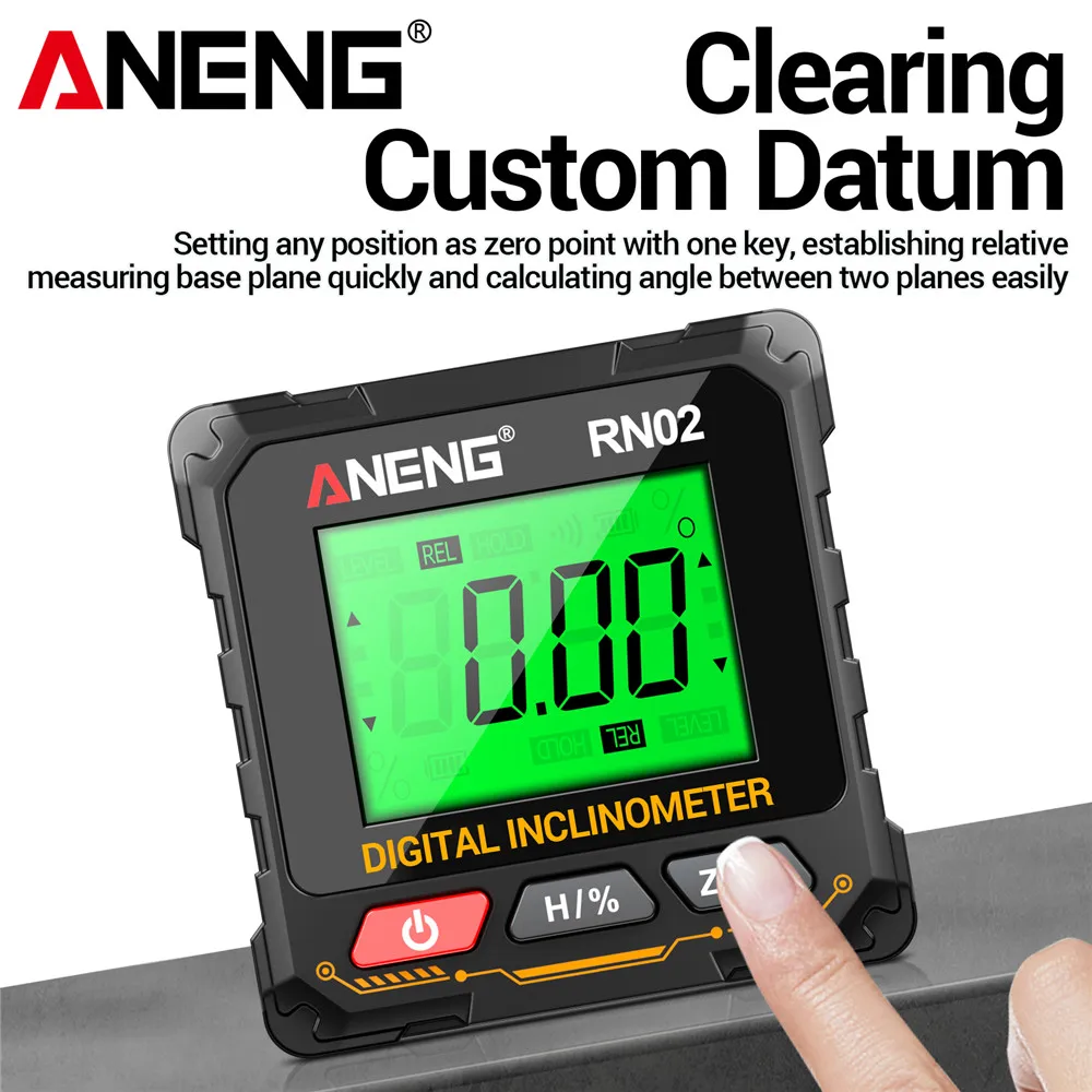 مقياس الميل الرقمي بالليزر Magnes ANENG RN02/RN03 USB-C مقياس زاوية الشحن مكتشف صندوق المستوى المنقلة أدوات النجارة
